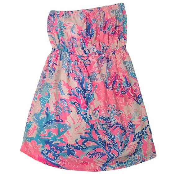 Lilly Pulitzer Dresses & Skirts - Lilly Pulitzer Windsor Strapless Mini Dress Aquadesiac 82490 Light Pascha SZ M